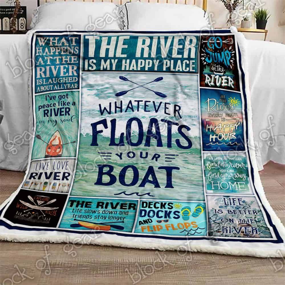 Live Love River Fleece Blanket