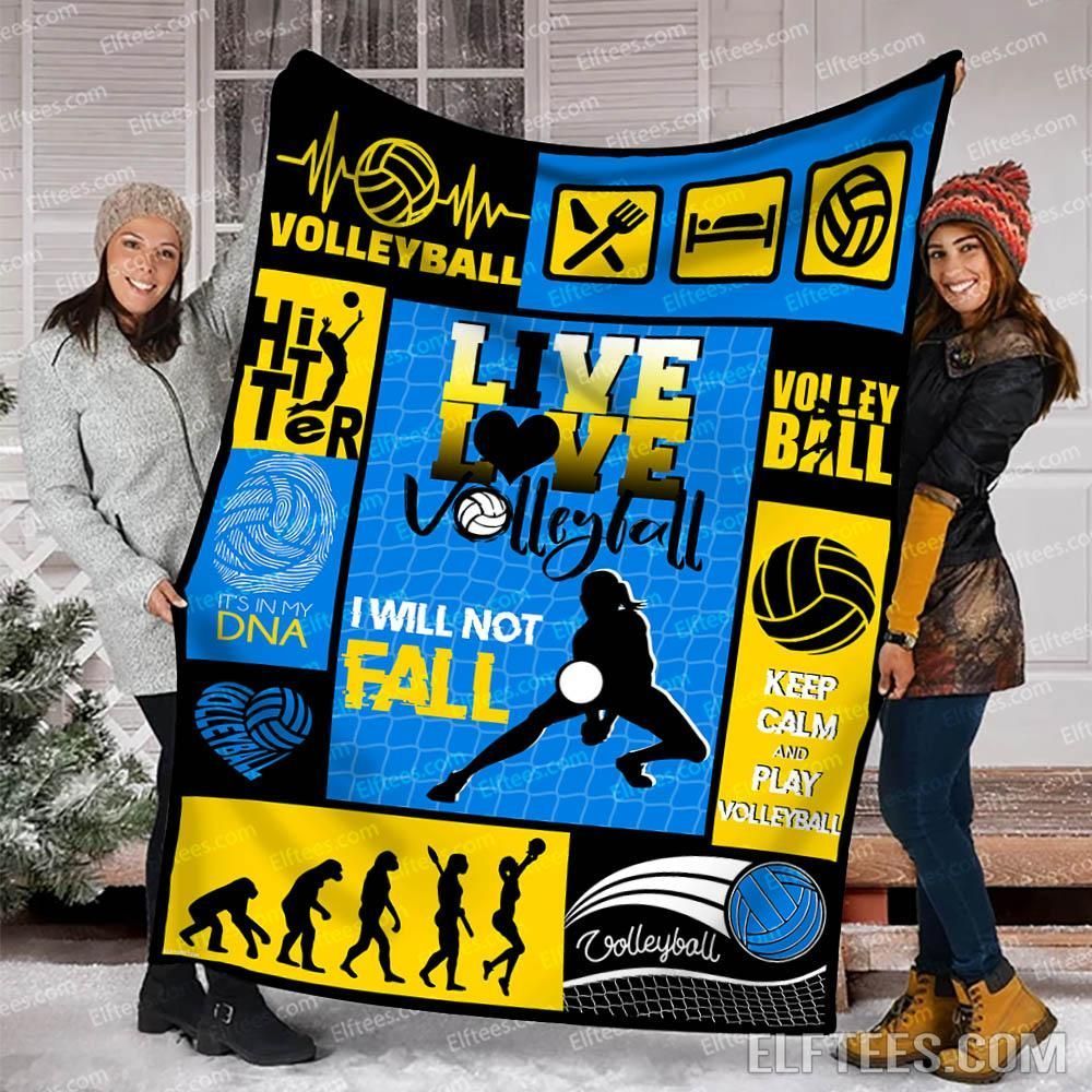 Live Love Volleyball Sherpa Fleece Blanket