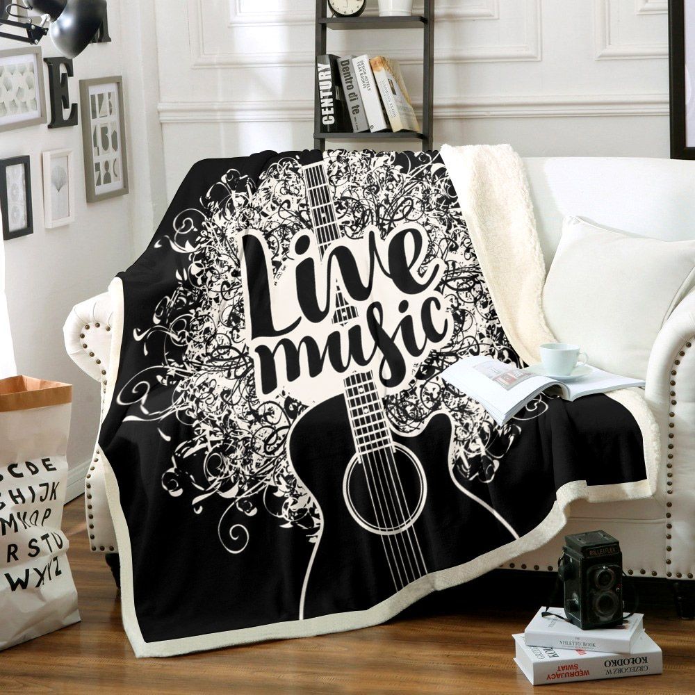 Live Music Sherpa Fleece Blanket