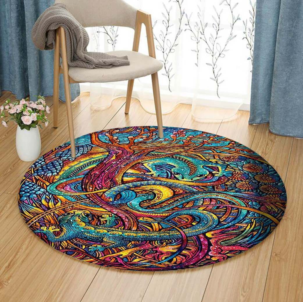 Lizard Round Carpet