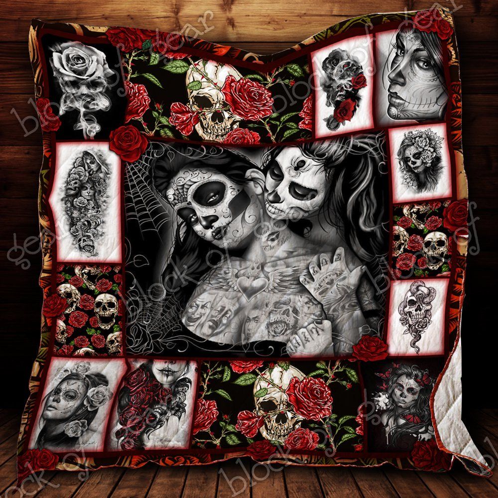 Lkh0408 Sugar Skull If I Die Young Quilt Chrismas Gift Dhc16122769Dd
