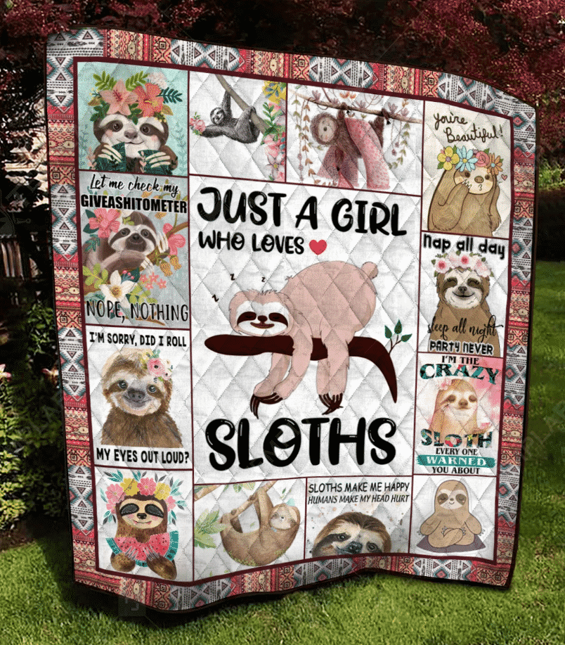 Lkh0708 Sloths Sloths Make Me Happy Quilt Dhc16124823Dd
