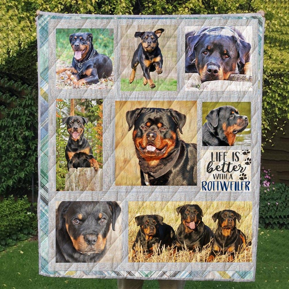 Lkh1609 Rottweiler Cute Color Dog Quilt Dhc16123276Dd