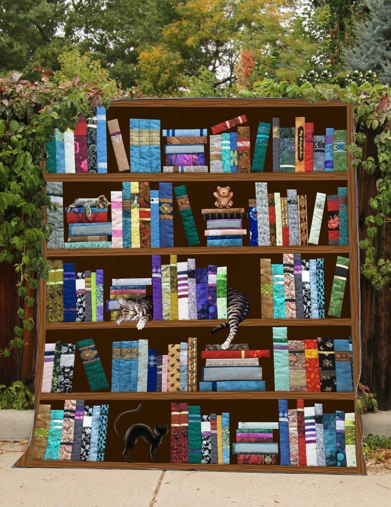 Lkh1808 Books And Cat Love Reading And Cute Things Quilt Dhc16124817Dd