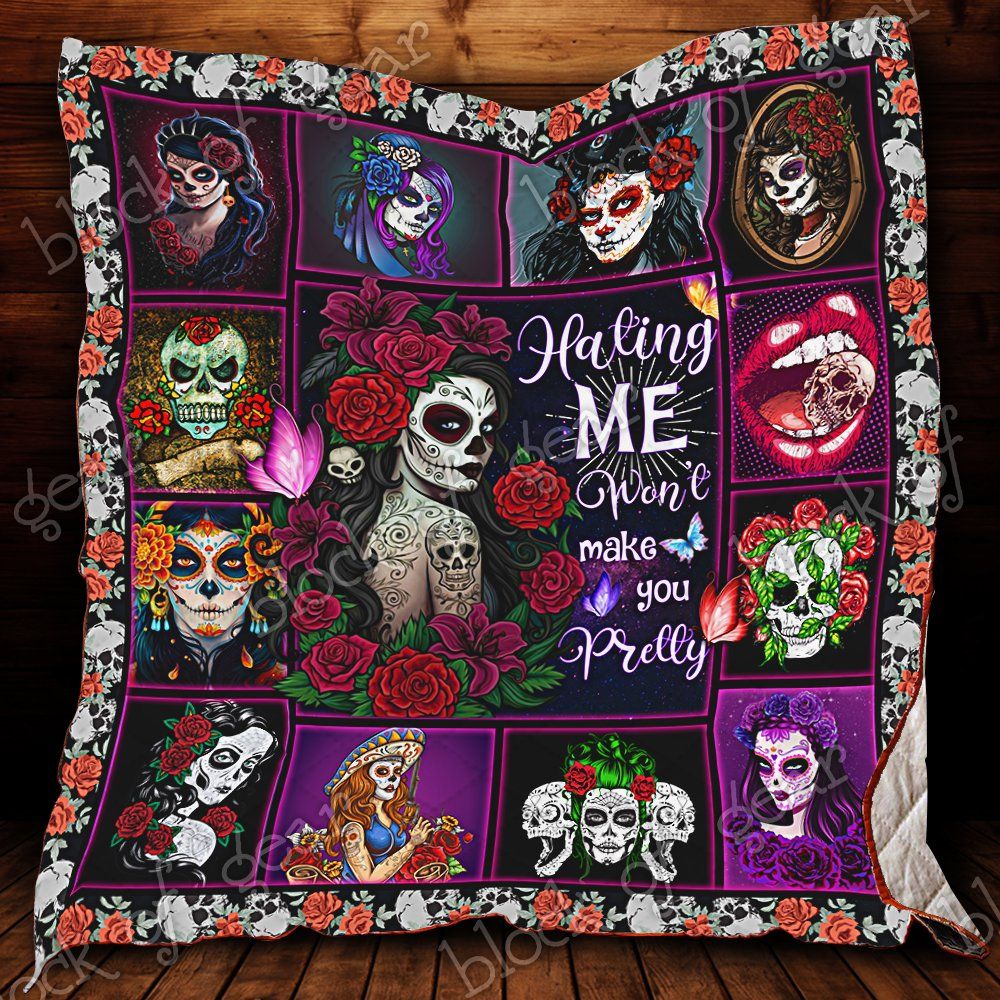 Lkh2709 Sugar Skull Save Me Quilt Chrismas Gift Dhc16122712Dd