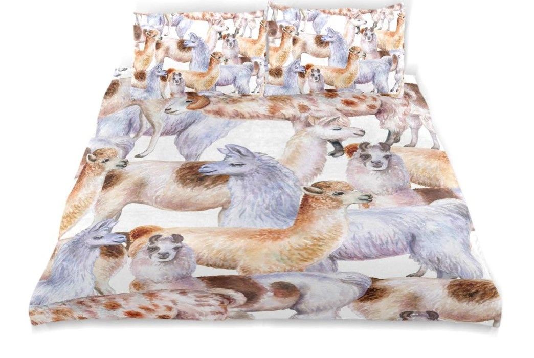 Llama And Alpaca Bedding Set