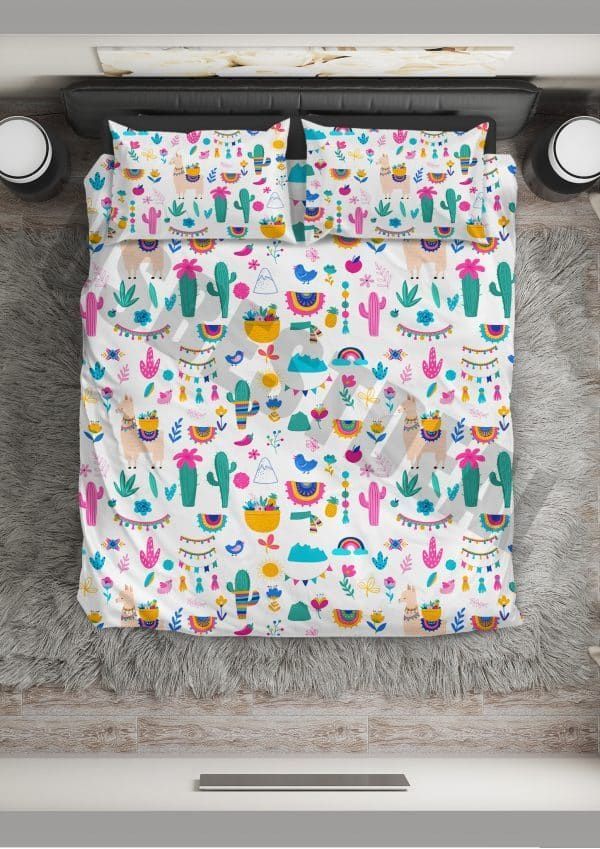 Llama And Cactus Bedding Set