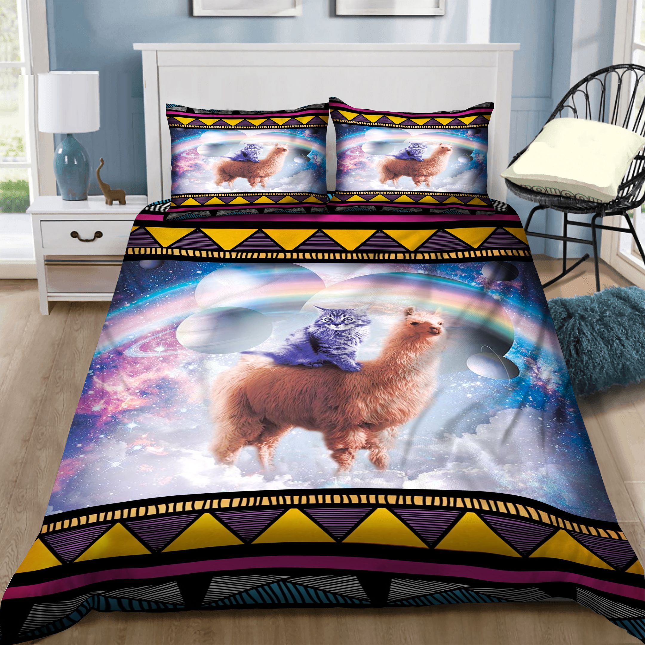 Llama And Cat Bedding Set