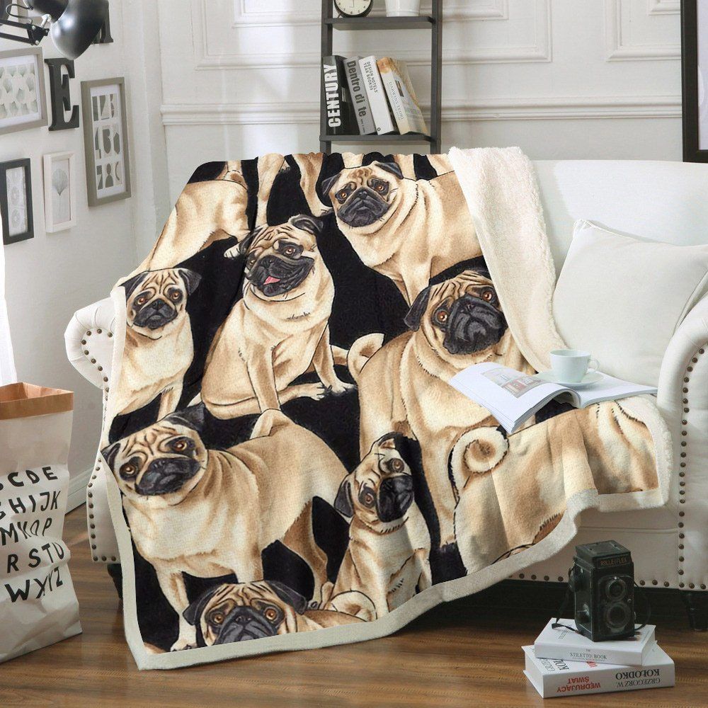 Llama Sherpa Fleece Blanket