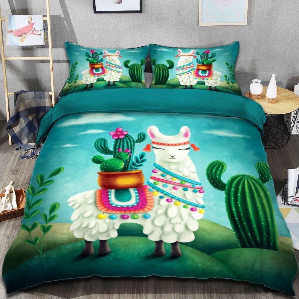Llama Cactus Bedding Set