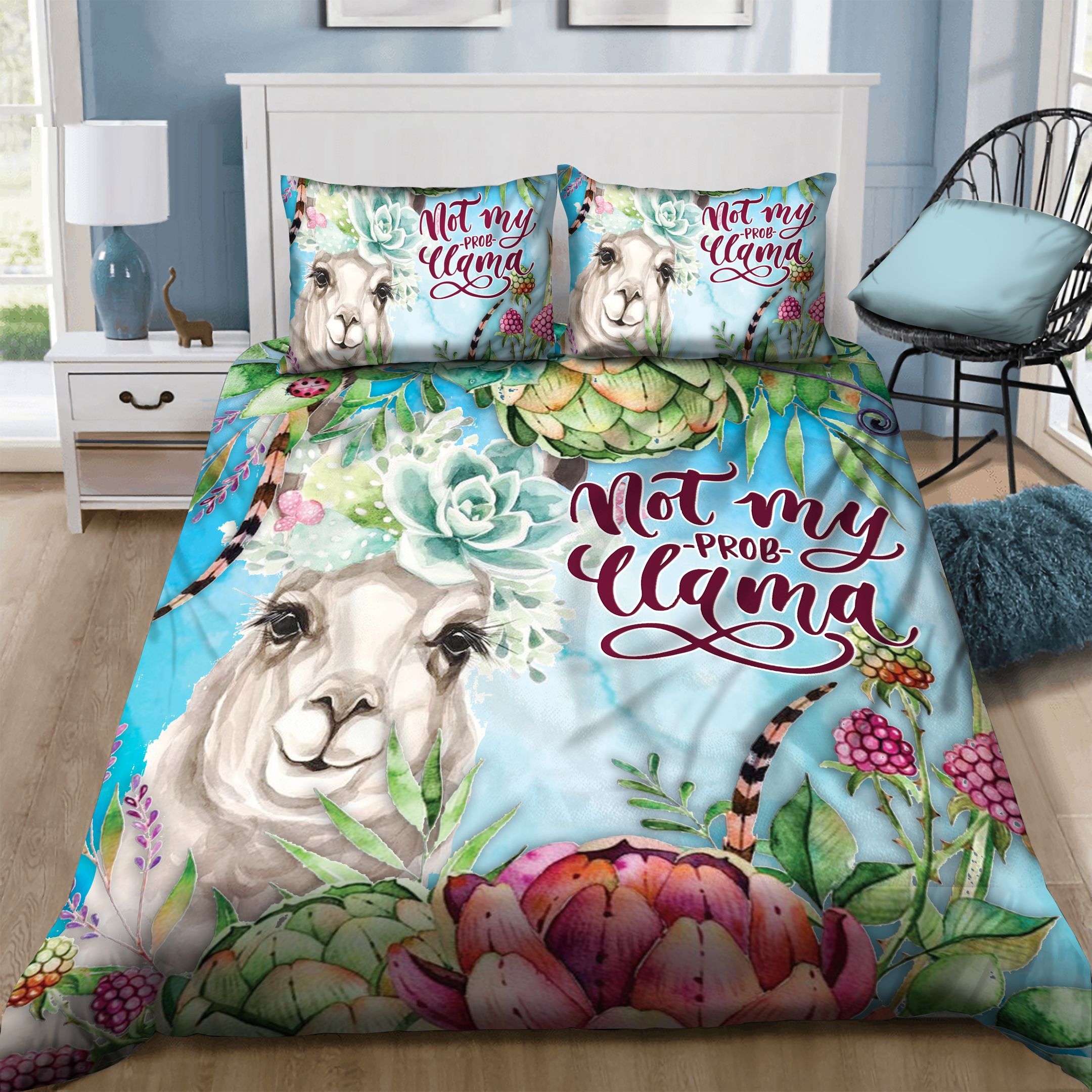 Llama Cactus  Bedding Set