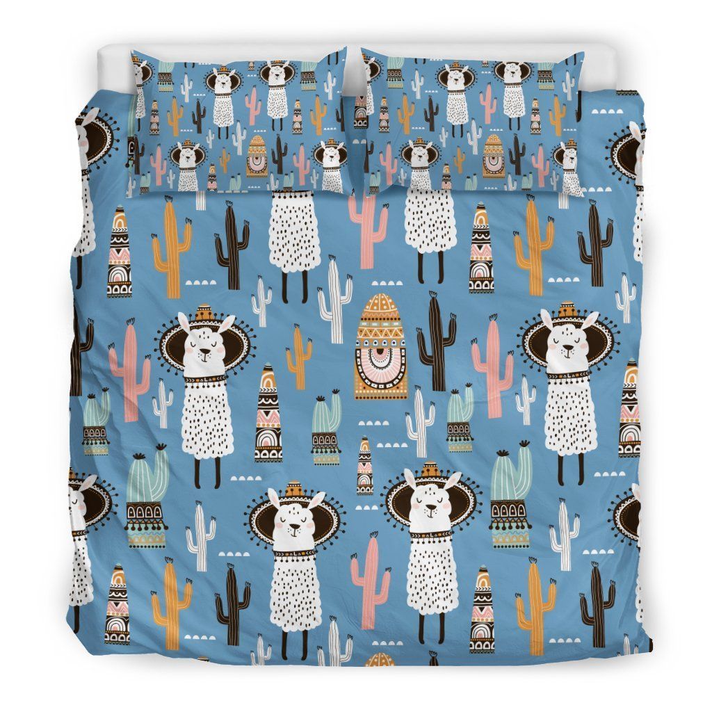 Llama Cactus Bedding Set