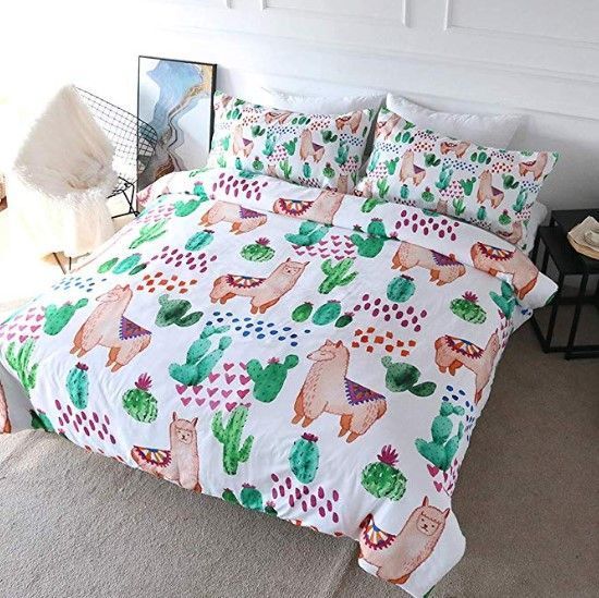 Llama Cactus Bedding Set