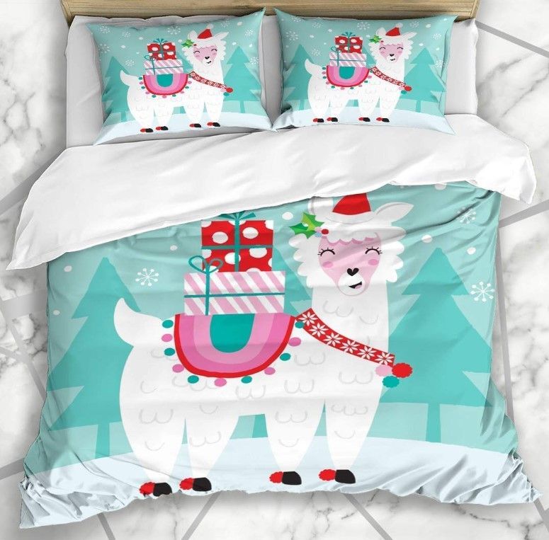 Llama Christmas Bedding Set
