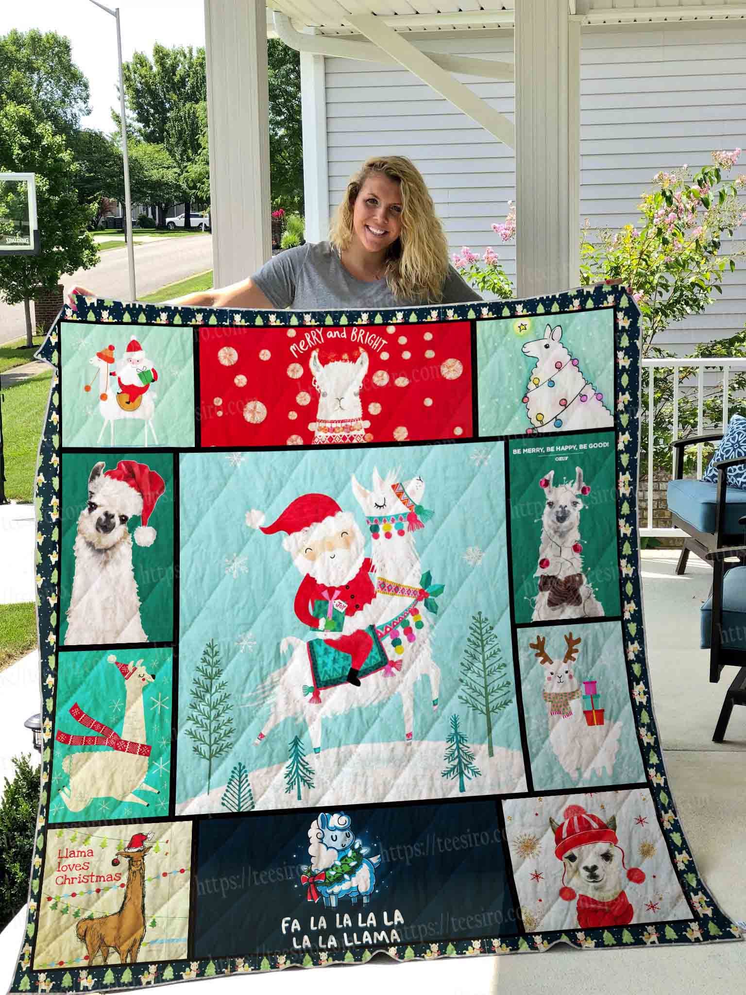 Llama Christmas Quilt Blanket DHC1501741VT