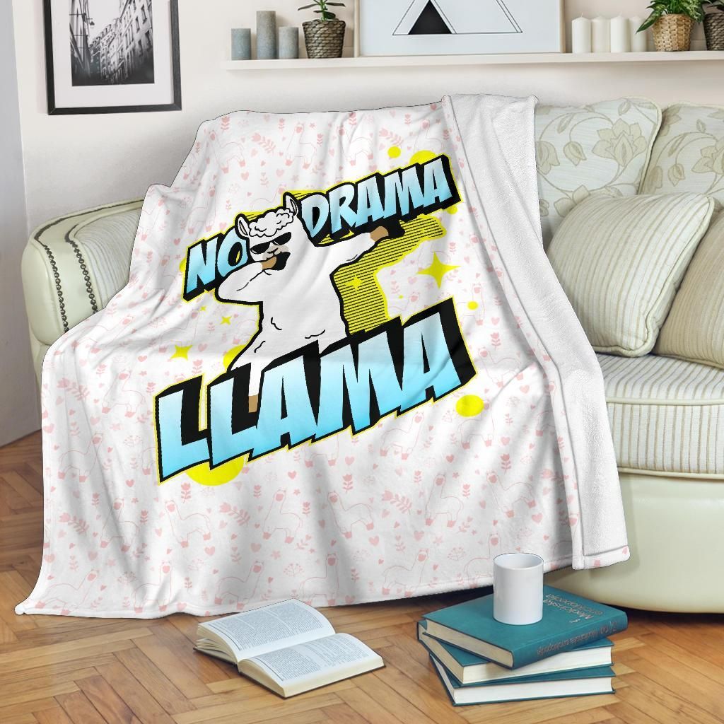 Llama Sherpa Fleece Blanket