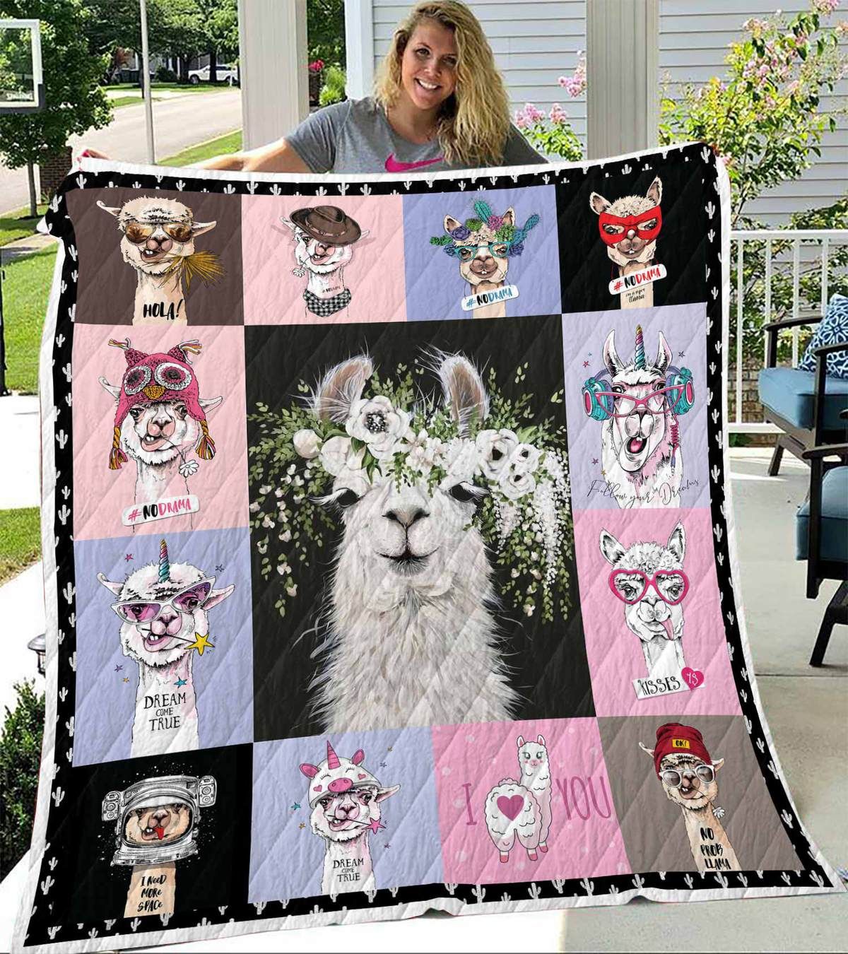 Llama Dream Come True Quilt Blanket Christmas Christmas Gifts Merry Christmas Holiday Gifts Gift Dhc03011761Dd