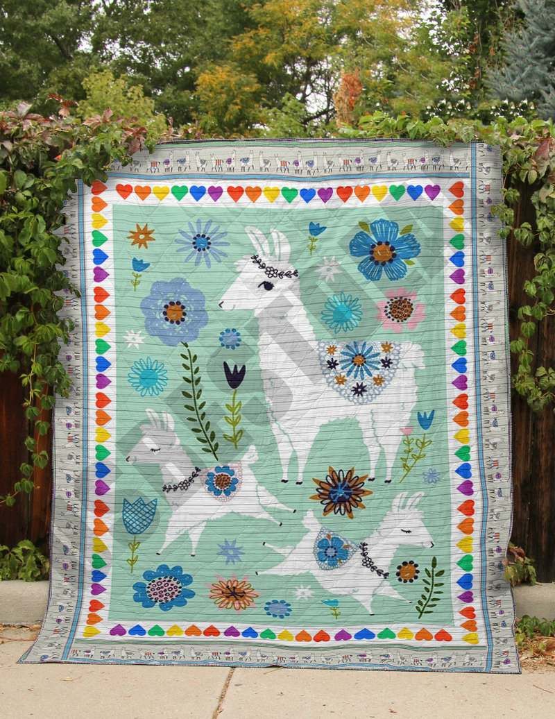 Llama Family CLT260643 Quilt Blanket