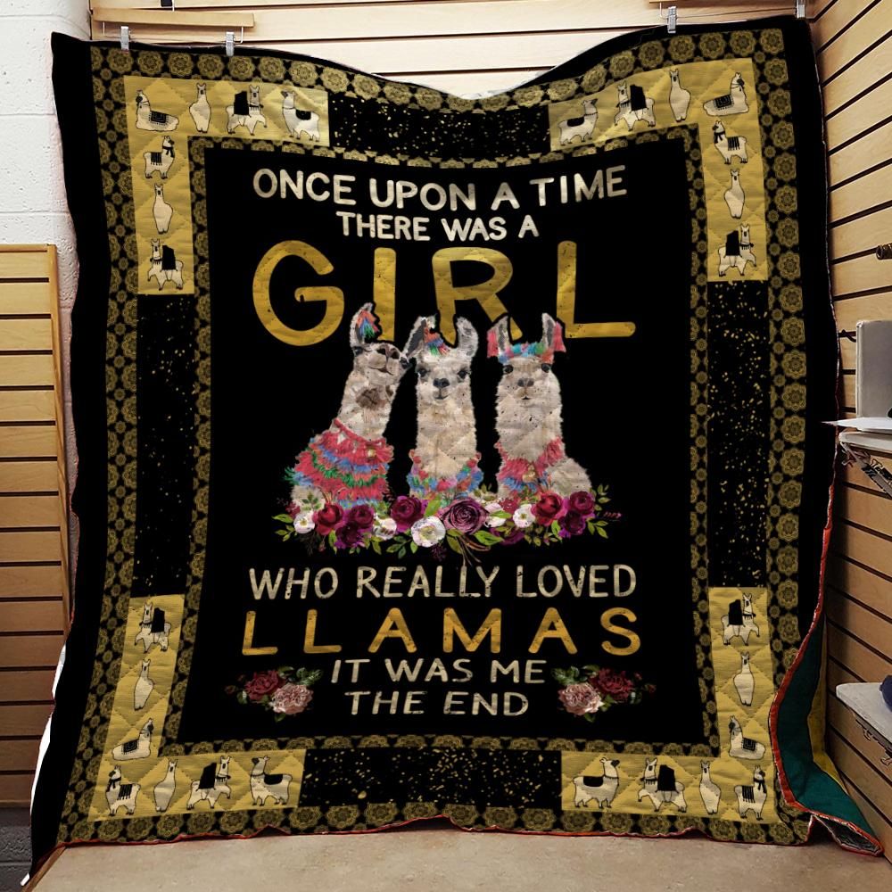 Llama Girl CLA270633 Quilt Blanket