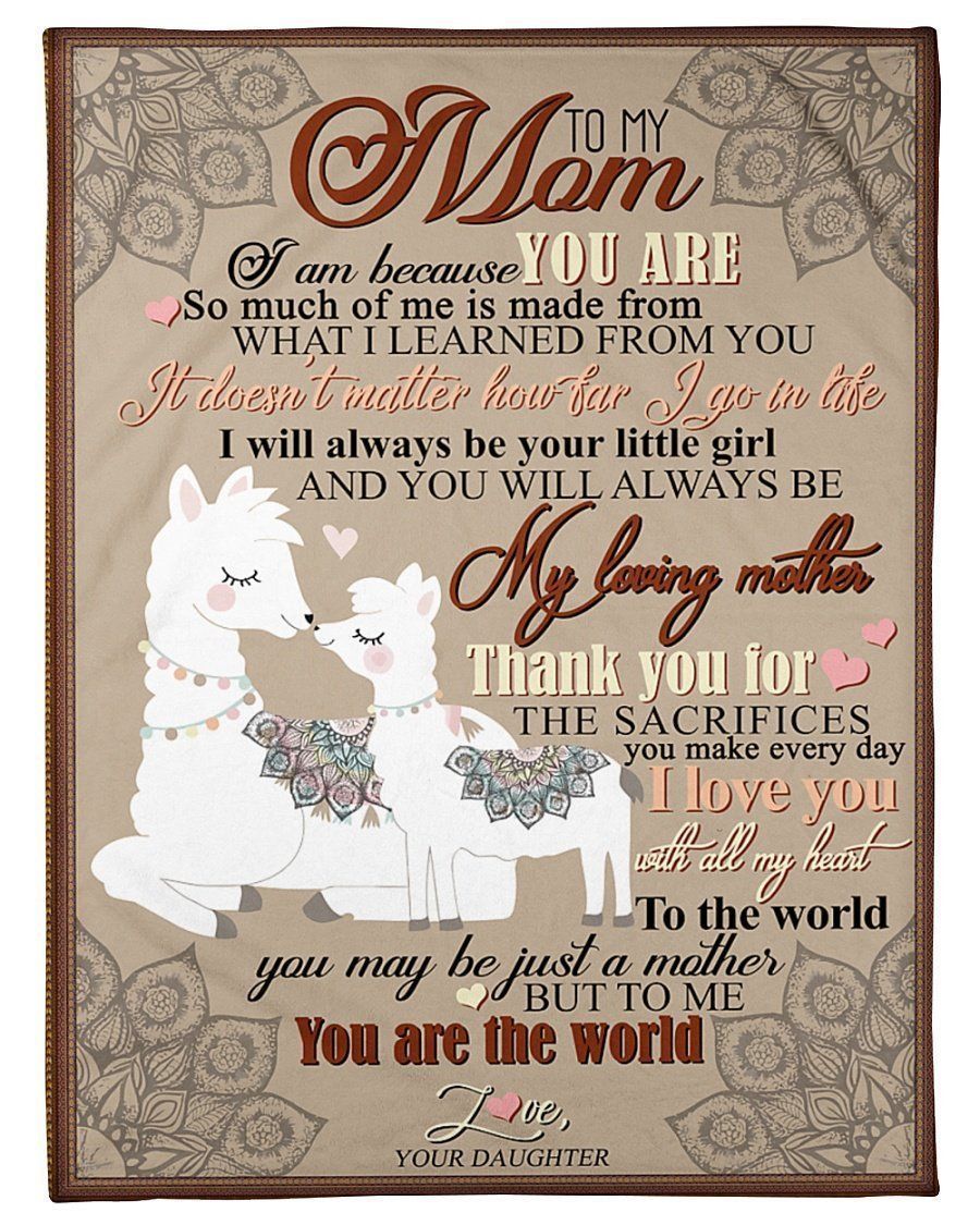 Llama Giving Mom Thanks For Sacrifices You Make Every Day Fleece Blanket