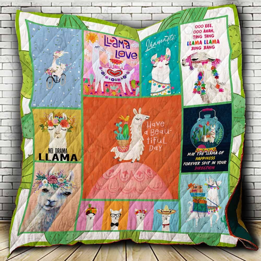 Llama Have A Beatiful Day Quilt P360 Dhc11121333Dd