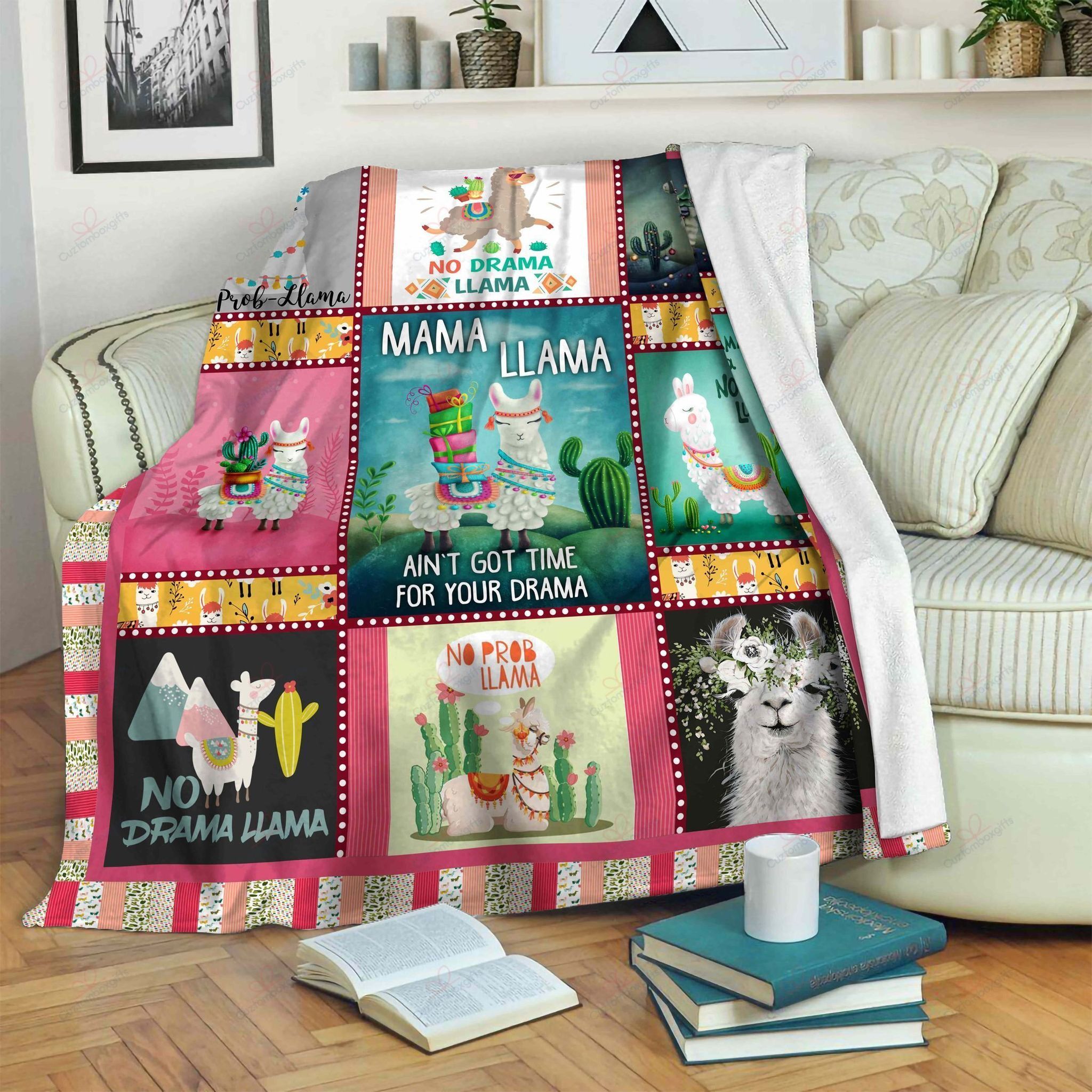 Llama Fleece Blanket