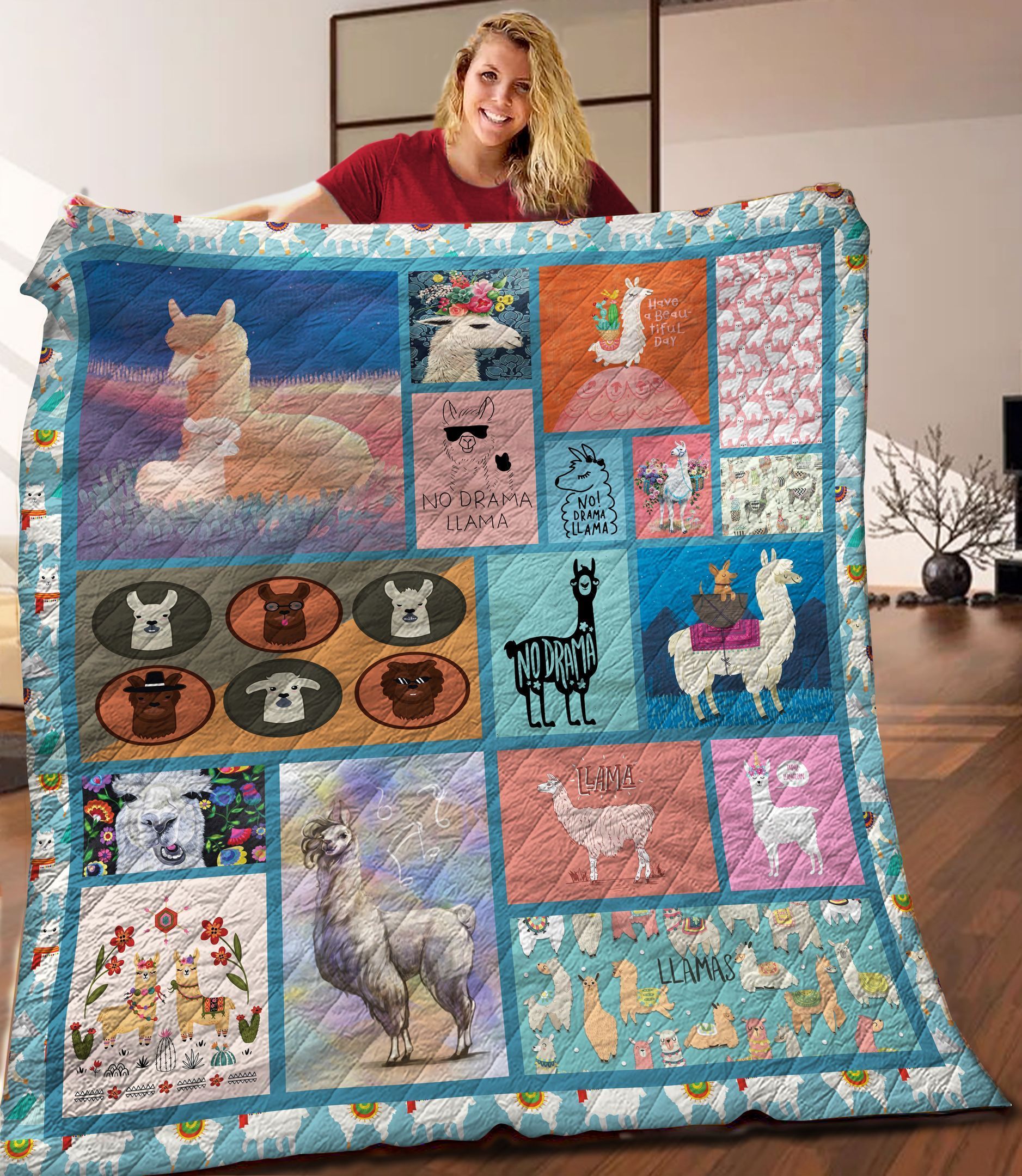 Llama Quilt Blanket C9B240220NM