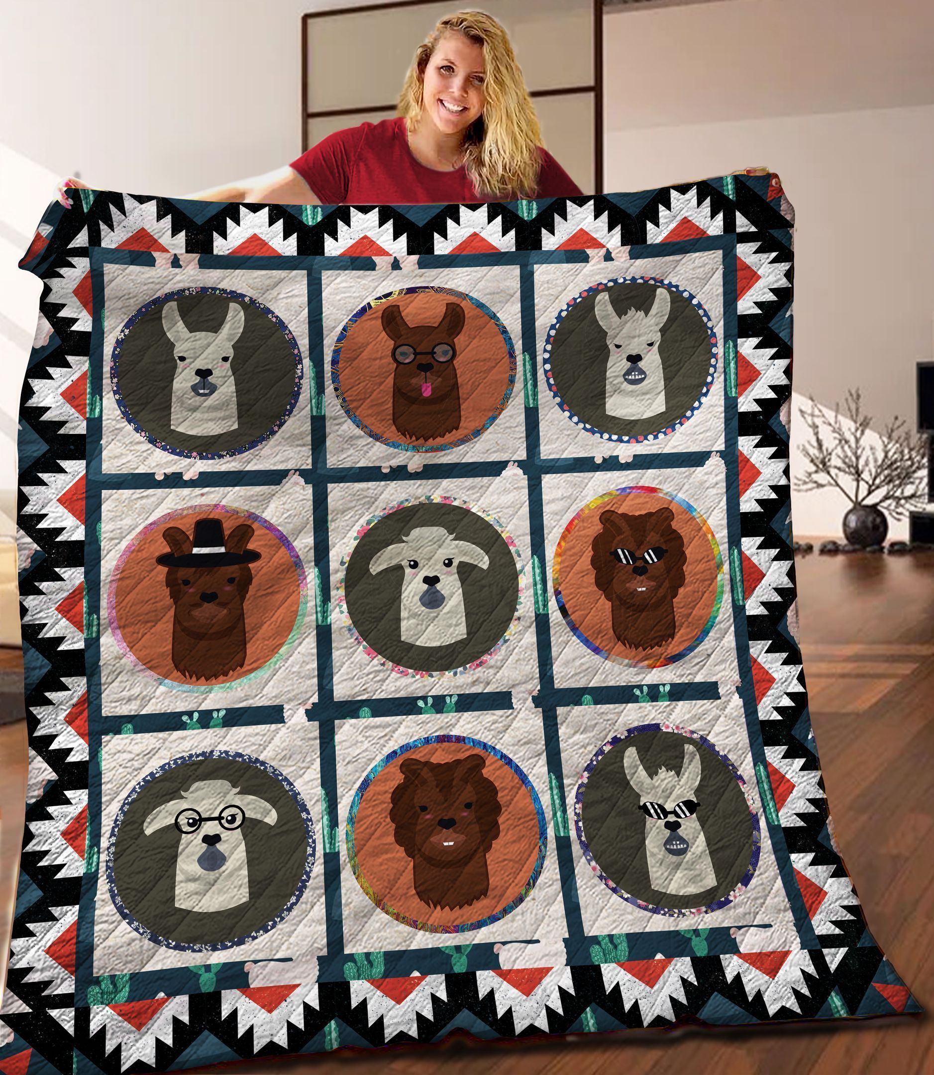 Llama Quilt Blanket C9B240221NM