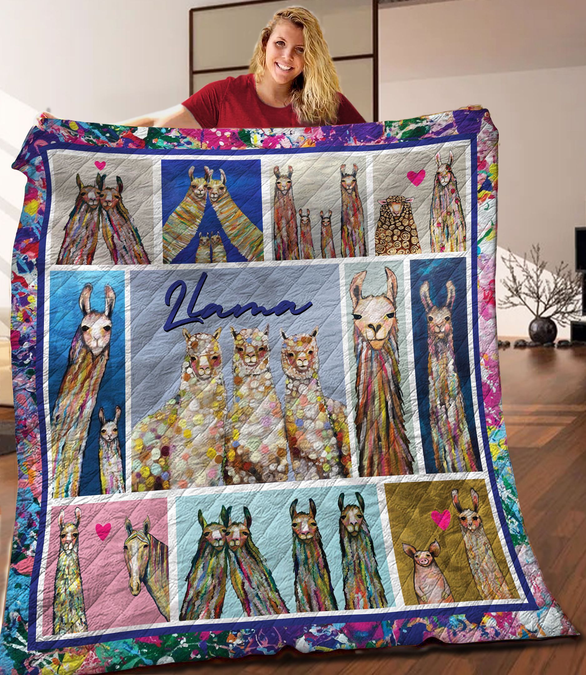 Llama Quilt Blanket C9B250216NM
