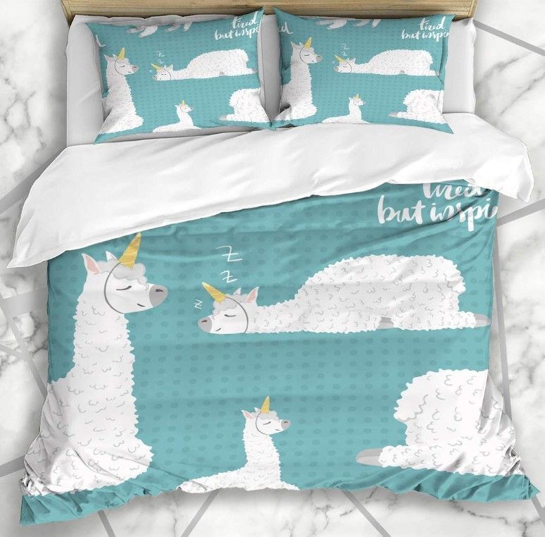 Llama Unicorn Bedding Set