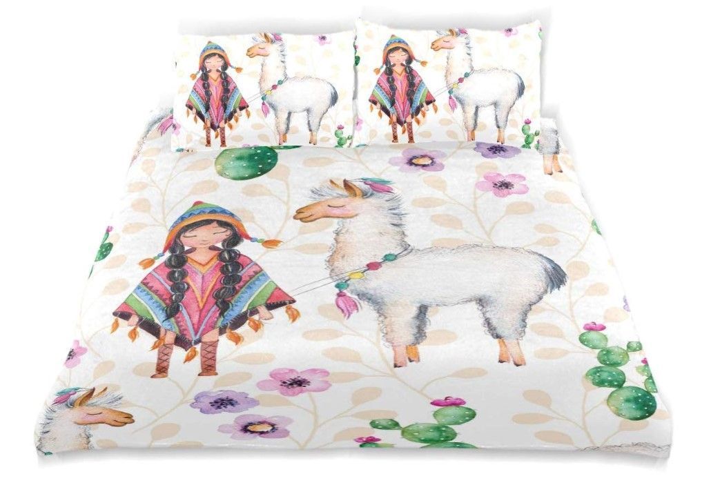 Llamas And Cacti Bedding Set