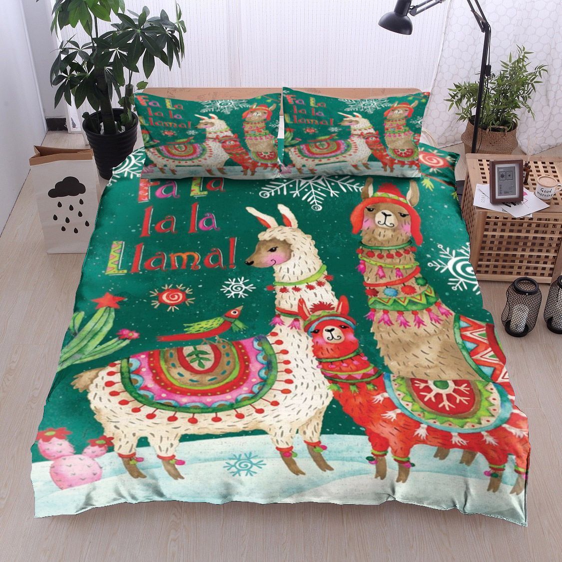 Llamas Christmas Bedding Set