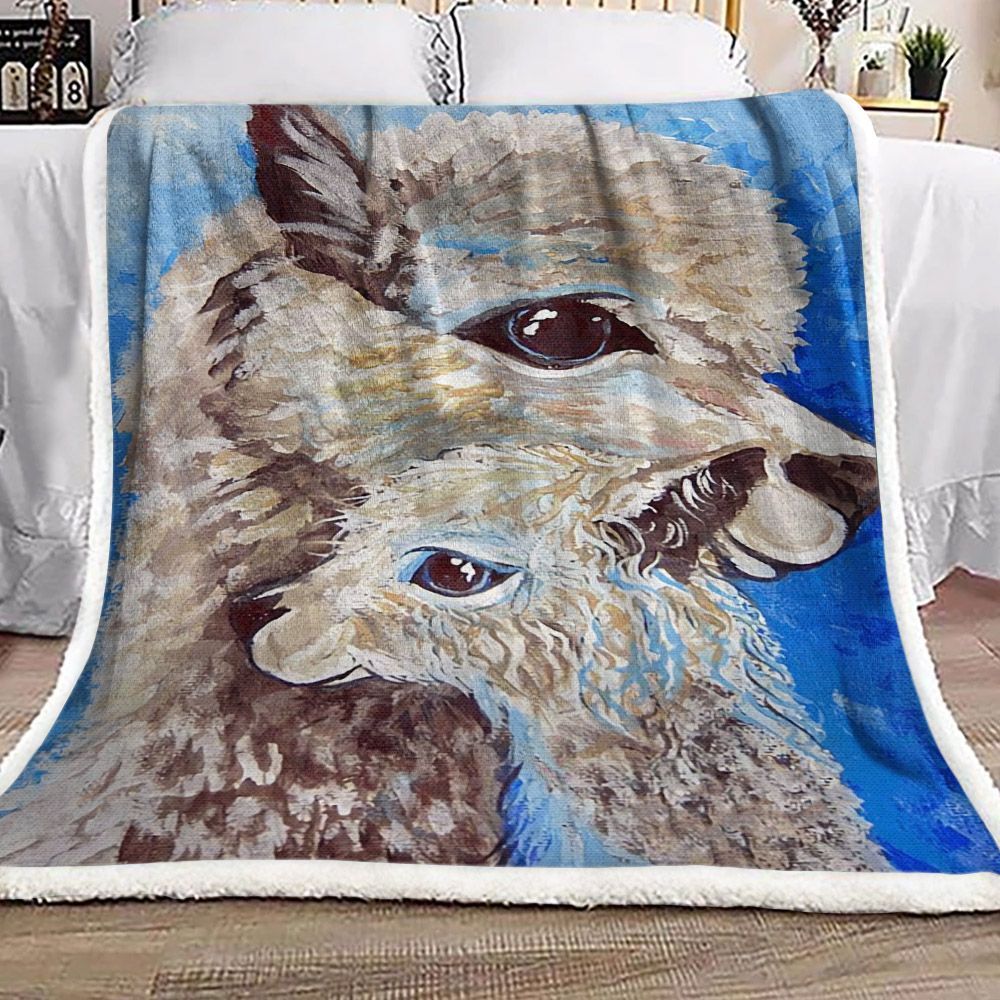 Llamas Sherpa Fleece Blanket