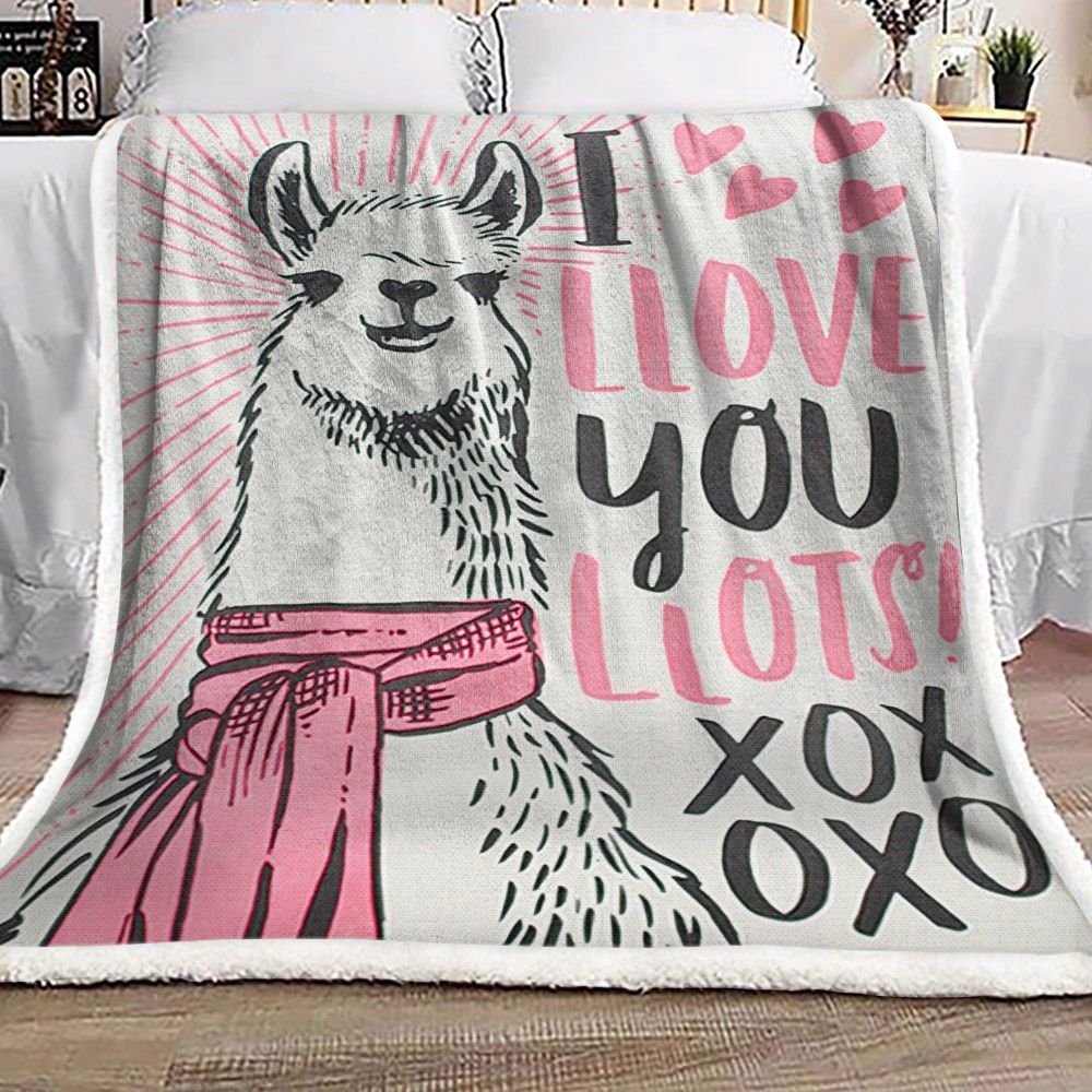 Llamas Sherpa Fleece Blanket