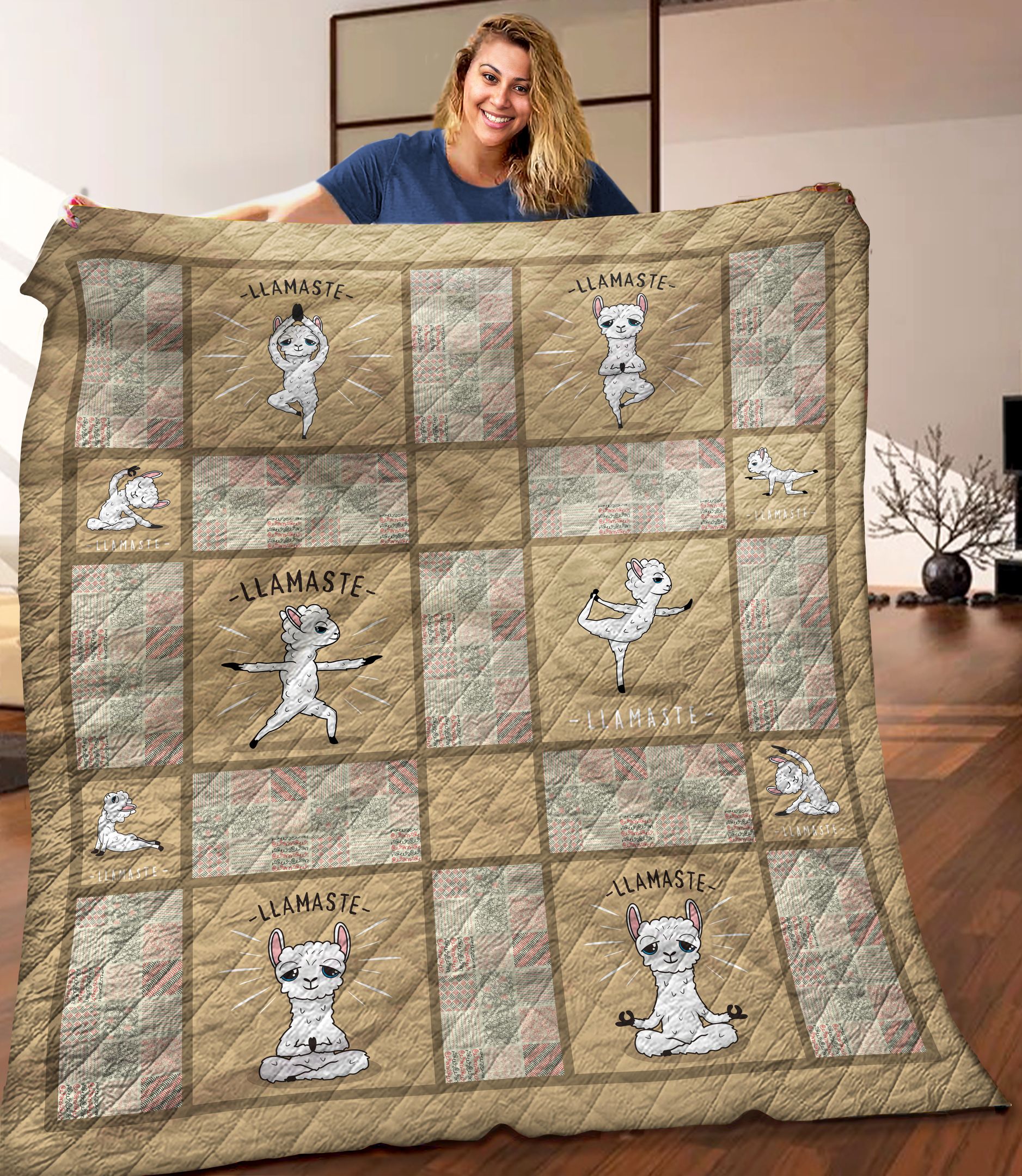 Llamma Yoga Quilt Blanket DTH230601HD