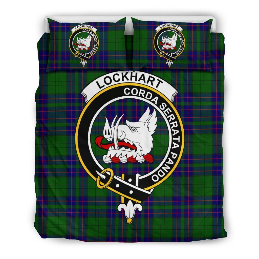 Lockhart Clan Badge Tartan Bedding Set