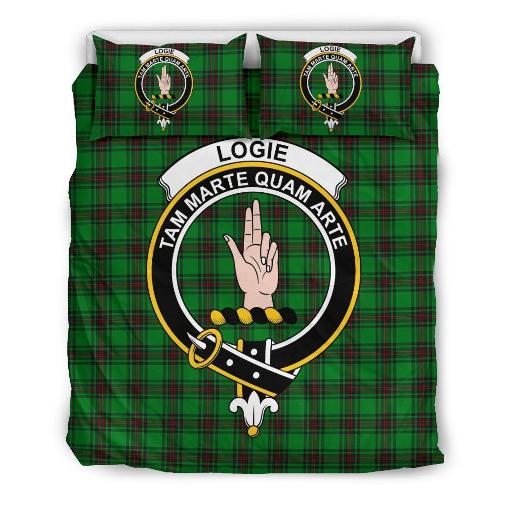 Logie Clan Badge Tartan Bedding Set