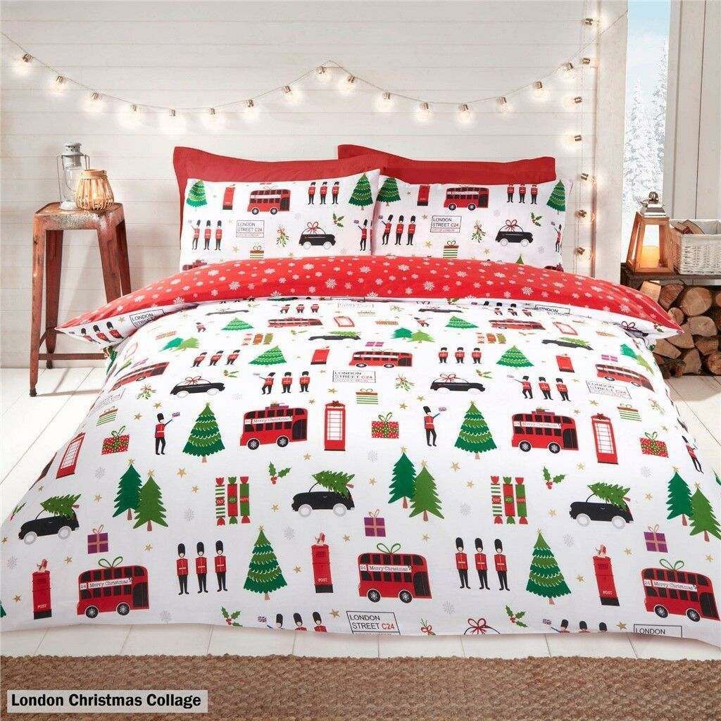London Christmas Bedding Set