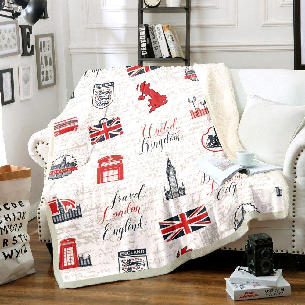 London Sherpa Fleece Blanket