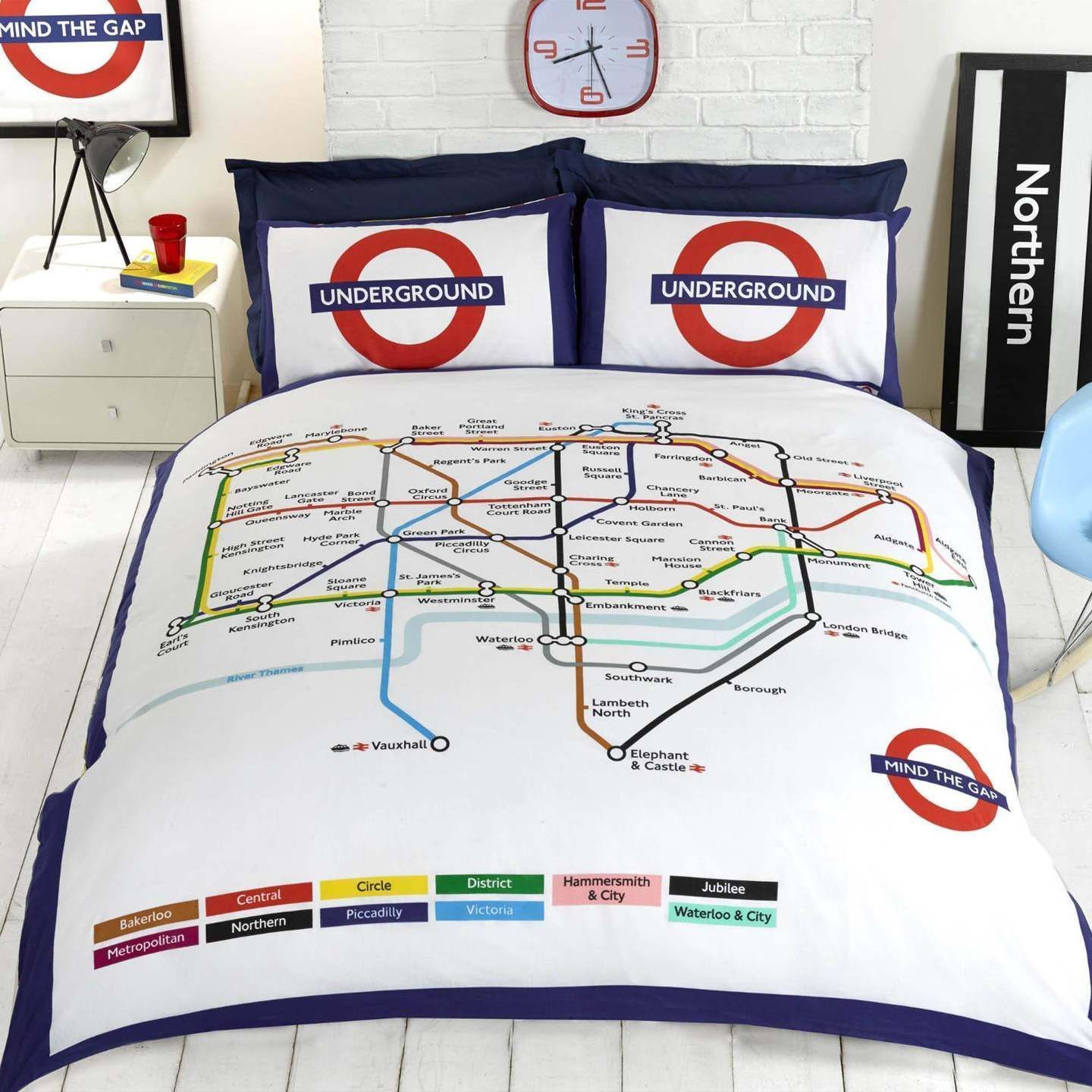 London Underground Bedding Set