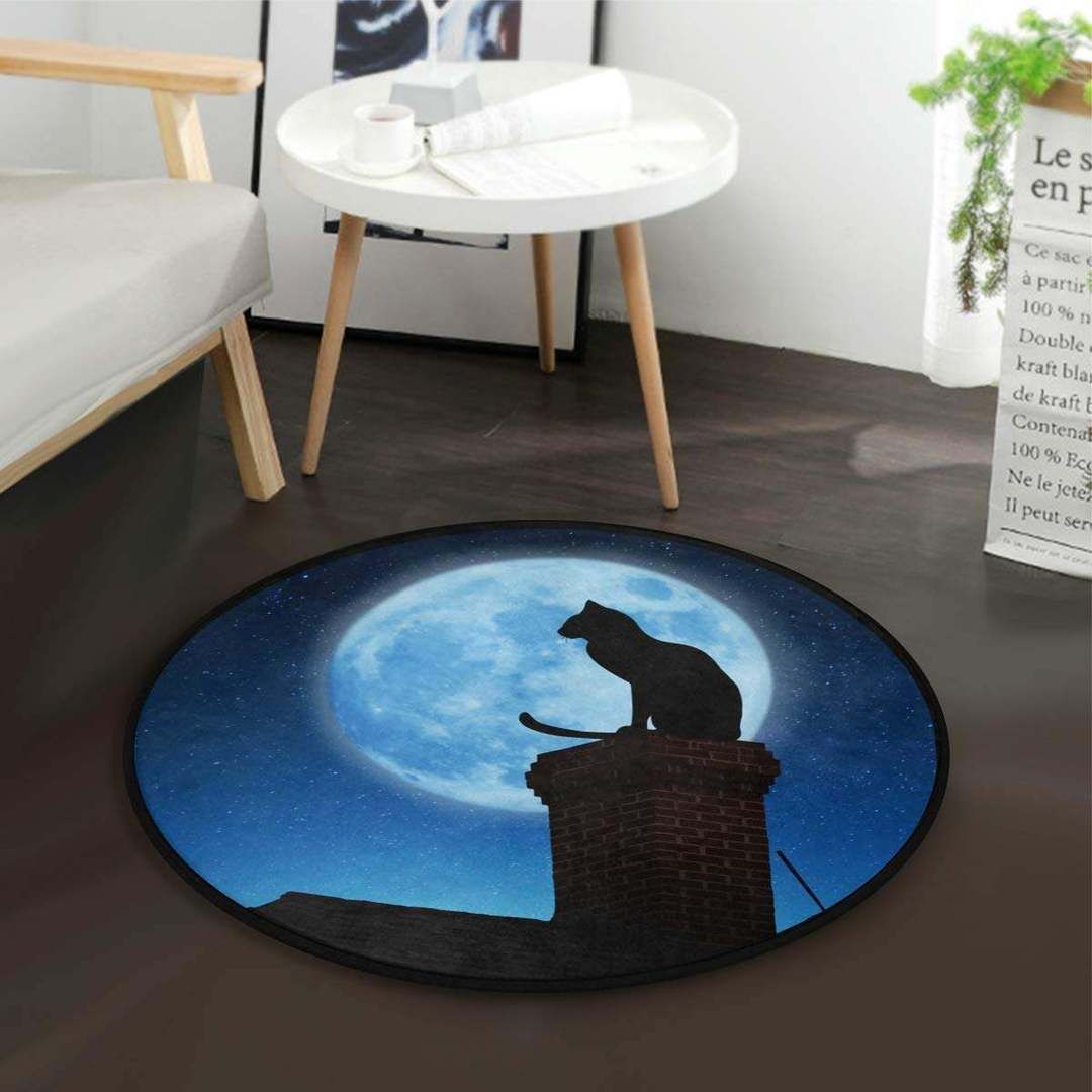 Lonely Cat Round Carpet