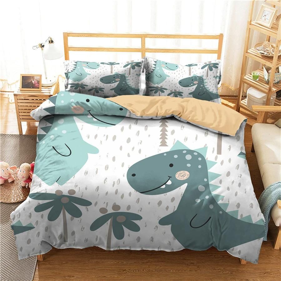 Lonely Dinosaur In The Rain Bedding Set