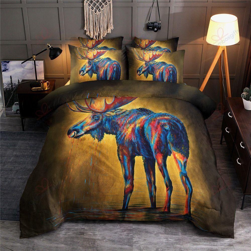 Lonely Moose Colorful Printed Bedding Set