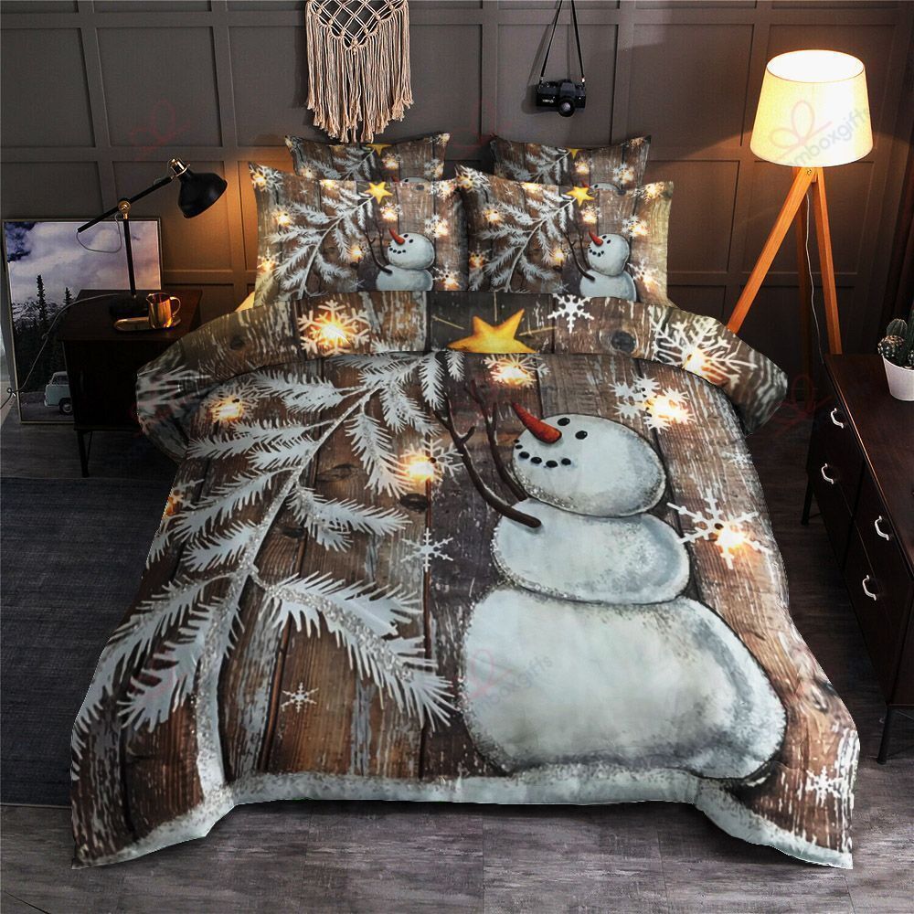 Lonely Snowman Merry Christmas Bedding Set