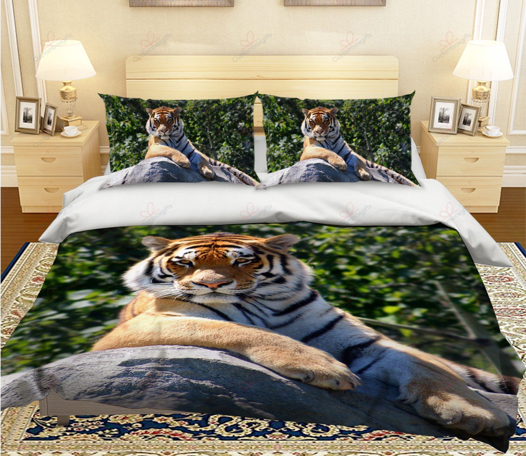 Lonely Tiger King Printed Bedding Set
