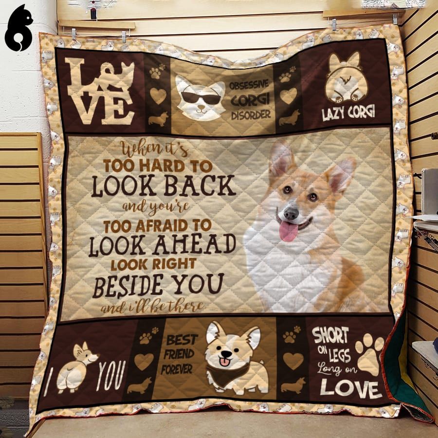 Look Back Look Ahead Corgi Quilt Blanket Dhc191216Vt