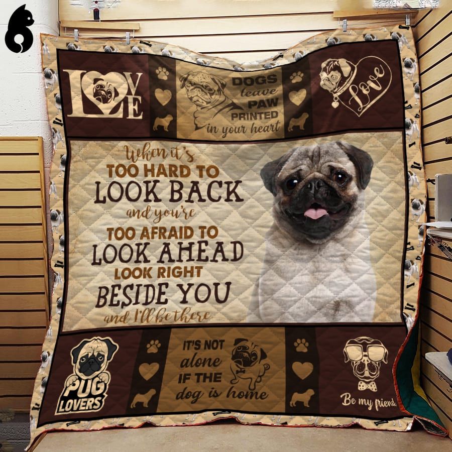 Look Back Look Ahead Pug Quilt Blanket Dhc191214Vt