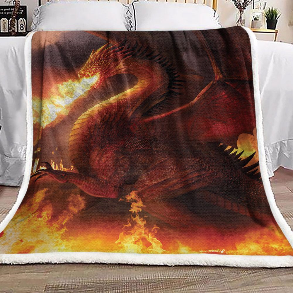 Lord Of The Dragons Sherpa Fleece Blanket