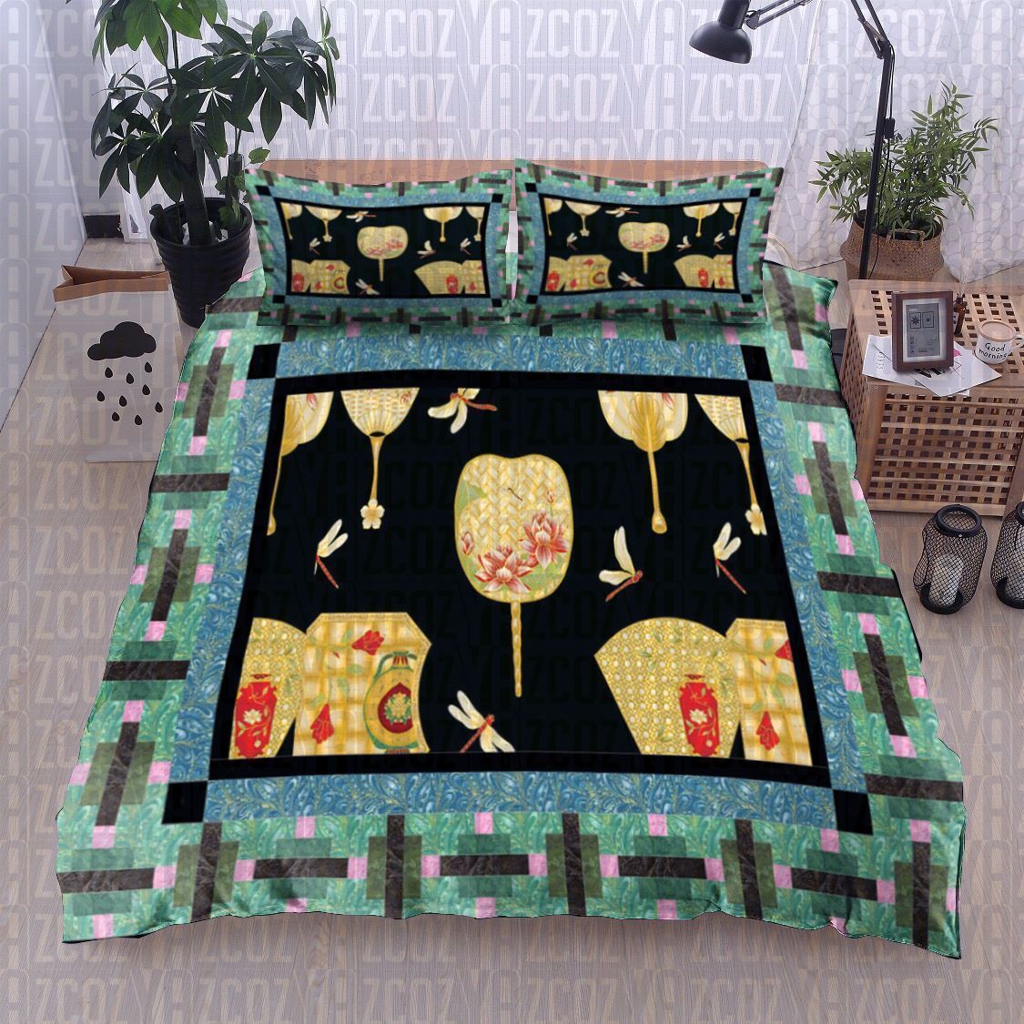 Lotus Dragonfly Bedding Set