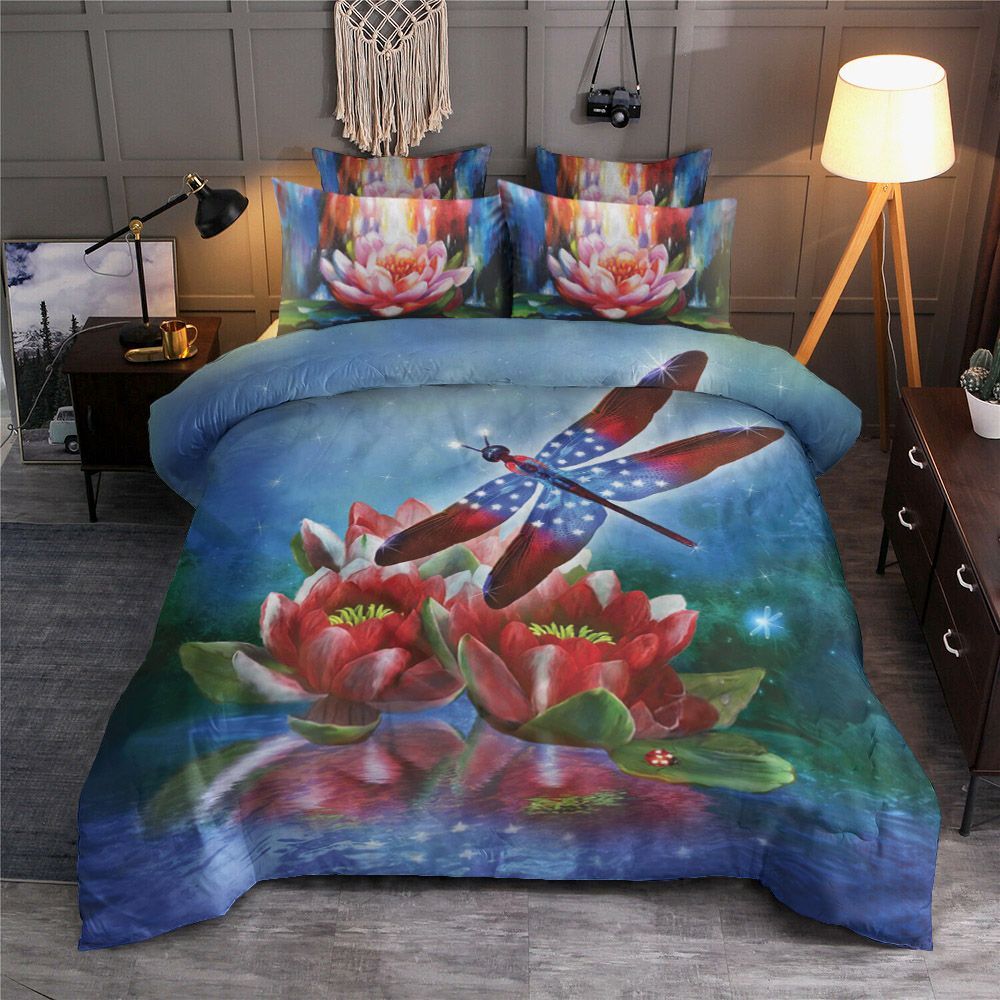 Lotus Dragonfly Bedding Set